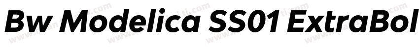 Bw Modelica SS01 ExtraBold免字体转换